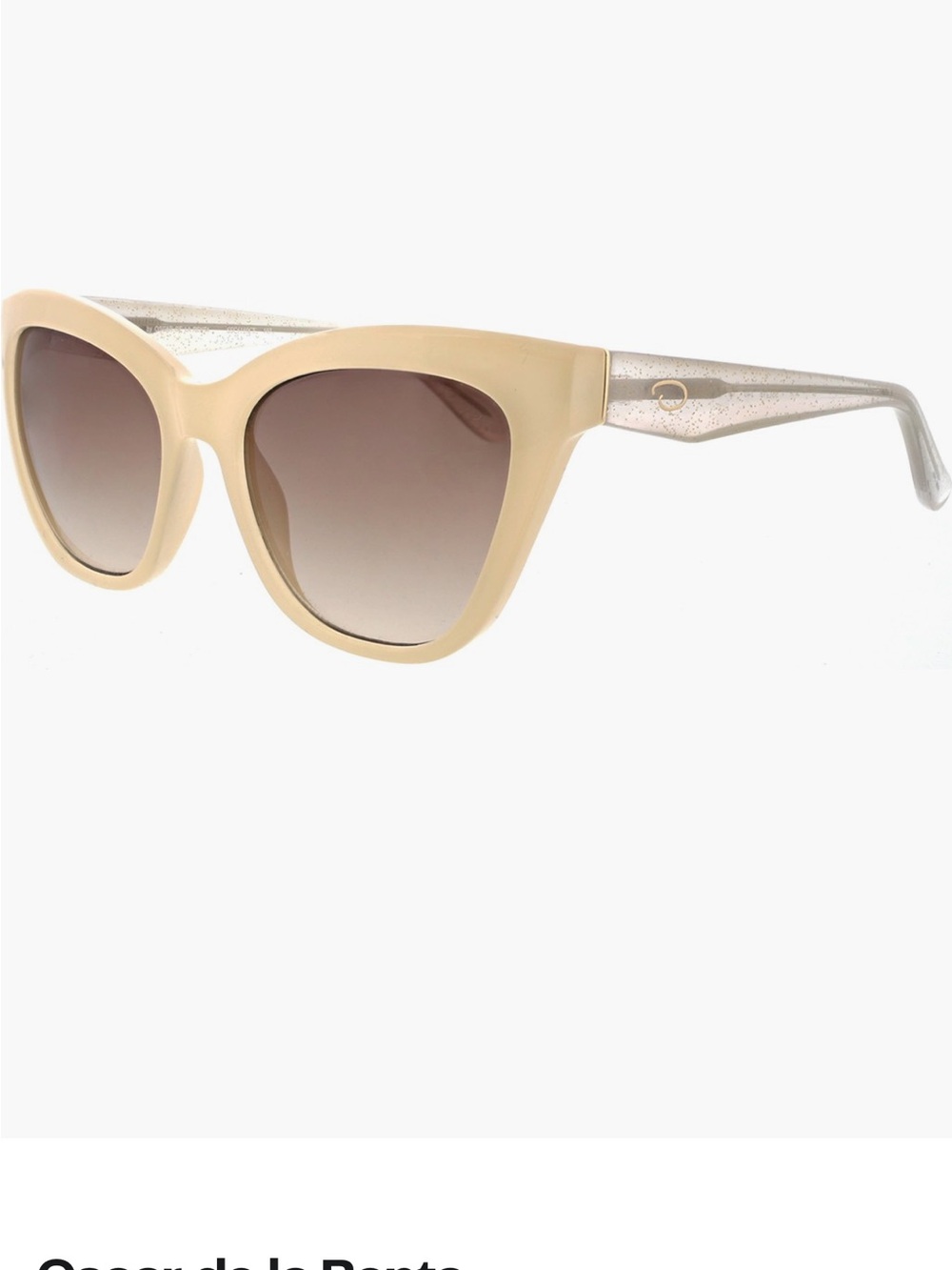 Neutral Cat-Eye Women's Sunglasses - Cream